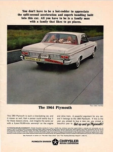 VINTAGE 1964 Plymouth Druck Anzeige - Bild 1 von 1