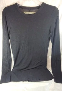 Enza Costa Women's Long Sleeve Lightweight Sheer Tunic Top - Black - Medium - Picture 1 of 3