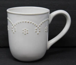 Food Network Fontinella White Coffee Mug Cup Stoneware 14oz - Picture 1 of 7