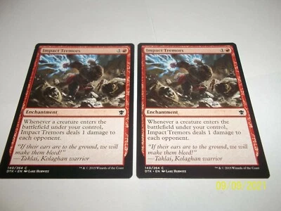 Impact Tremors  Dragons of Tarkir x2 NM/LP - Image 1 of 2