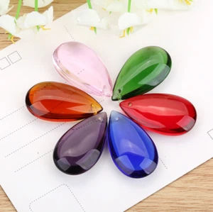 High quality Teadrop Single hole Smooth Surface Pending Glass Crystal Stone - Picture 1 of 17
