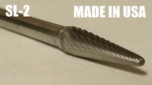 SL2S Taper Shape 5/16" Carbide Burr Bur Tool Die Grinder Bit 1/4" Shank NEW - Picture 1 of 8