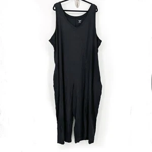 Anybody Cozy Knit Luxe Sleeveless Jumpsuit with Band Detail Black Womens Size 5X - Picture 1 of 5