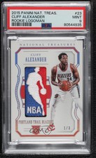 2015 National Treasures Logoman Rookies /3 Cliff Alexander PSA 9 MINT Rookie RC