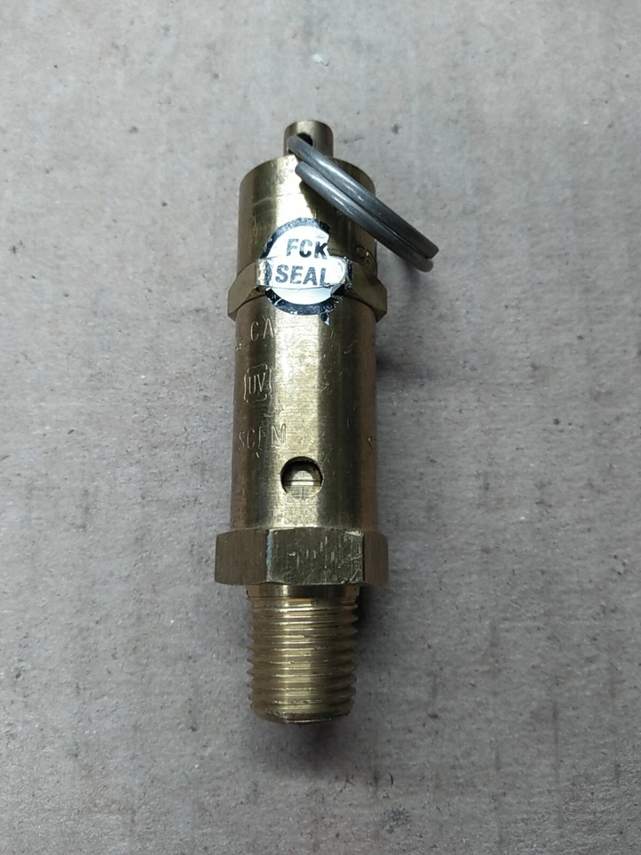 Kingston 112C-125 Brass Safety Valve 1/4 NPT inlet 125PSI ASME Rated - Image 1 of 1