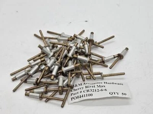 50 Pcs Cherry Cherrymax Flush Head Blind Rivets CR3212-6-6, 3/16" Diameter - Picture 1 of 2