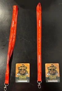 Chris Jericho Cruise Lanyards Wrestling & Rock NCL 2023 AEW Badges 4 Leaf Clover - Picture 1 of 9