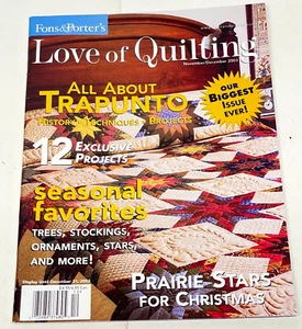 Fons & Porter's Love of Quilting Magazine Nov/Dec 2003 Projects Quick quilts - Foto 1 di 9