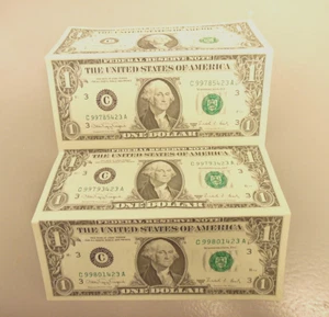 Uncut Sheet of Four (4) $1 One Dollar Bills - Uncirculated Series 1988 A - Picture 1 of 18