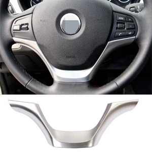 Silver ABS Steering Wheel Cover For BMW 1 3 Series F20 2012-16 F30 F34 2013-2019 - Picture 1 of 12