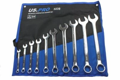 USPRO US Pro Whitworth Spanner Set Combination BSW BSF 10pc 3239 Imperial Spanners