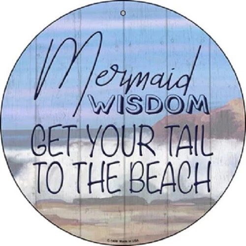 Letrero circular de metal ligero de 12" Mermaid Wisdom Foto 1 de 1