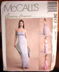 McCALL'S Misses' EVENING DRESS Train Sewing Pattern 2617 UNCUT AX (4 - 6 - 8) - Picture 1 of 2