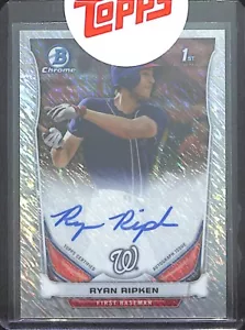 2014 Bowman Chrome Shimmer Refractor #BCA-RR Ryan Ripken No 7 of 15 - Picture 1 of 2