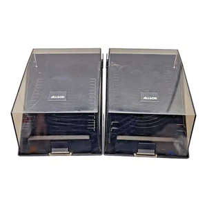 2 Allsop 16 Slot CD Storage Holder Organizer Floppy Disk  Set Lot Plastic Box - Afbeelding 1 van 24