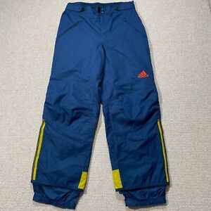 VINTAGE Adidas Ski Trousers Mens Large Blue Waterproof Parachute Snowboard Pants