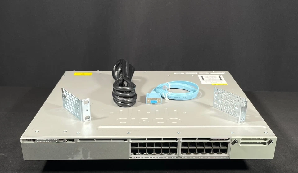 Cisco WS-C3850-24P-S 24 Port PoE Gigabit IP Base Switch - Same Day Shipping - Image 1 of 4