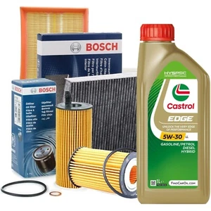 INSPEKTIONSKIT ÖL CASTROL 5W30 5L 4 FILTER BOSCH AUDI A4 2.0TDI (B8) 100 KW