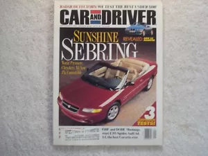 Auto und Fahrer 1995 September Chrysler Sebring SOHC & DOHC Mustangs Corvette - Bild 1 von 1