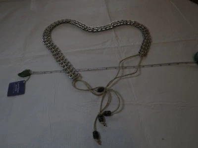 Pull PopTop belt juniors womens girls 32 in hemp handmade soda Pop top aluminum  - Image 1 of 4