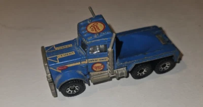 Matchbox Peterbilt 1981 Tow Truck Blue Cement Company - Image 1 of 4