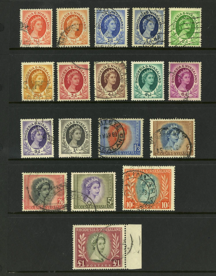 M18682 Rhodesia & Nyasaland 1954-56 SG1/15 - 1954 Definitivos más SG 1a, 2a. Foto 1 de 1