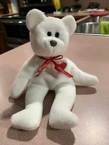 TY seltene Original Beanie Baby Valentino Bär braune Nase - Bild 1 von 6