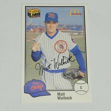1989 Peoria Chiefs Team Issue #15 MATT WALBECK