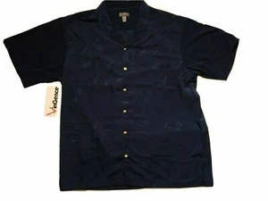 Van Heusen All Over Cooling Button Up Classic Fit, Floral, Blue, XL, barge - Picture 1 of 2