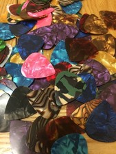 GUITAR PICS JOB LOT X 12 FOR ELECTRIC,ACOUSTIC & BASS.CHEAPEST UK P&P.