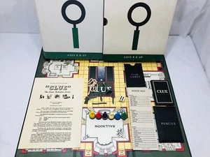 Clue Board Game 2015 Vintage Book Edition Winning Solutions Linen Box COMPLETE - Picture 1 of 18