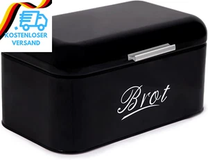 Theo&Cleo Brotkasten Mit Deckel, Großer Knäckebrot Box Aus Metall, Brotaufbewahr - Bild 1 von 12