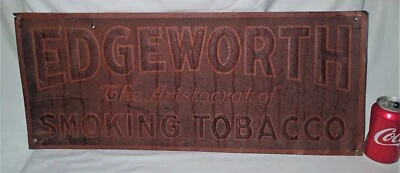 ANTIGUO LETRERO DE ARTE DE HOJALATA DE METAL PARA FUMAR TABACO ARISTÓCRATA EDGEWORTH EE. UU. CIGARROS HOMBRES EE. UU. Foto 1 de 4