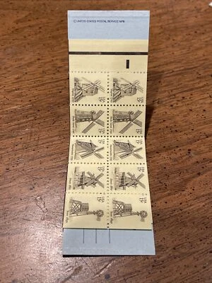 US 1980 Windmills 15 cents SC# BK135 BC25 Complete Mint Booklet of 20 Stamps - Image 1 of 4
