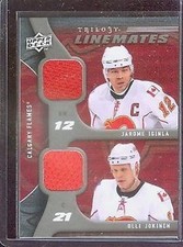 2009/10 UD TRILOGY JAROME IGINLA & OLLI JOKINEN GAME USED