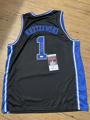 DUKE BLUE DEVILS MIKE KRZYZEWSKI SIGNED AUTOGRAPH JERSEY JSA COA HOF COACH 1000 - Image 1 of 4