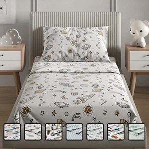 Set lenzuola 4 pezzi per bambini, carino e accogliente senza rughe, più disegni di CGK Linens - Foto 1 di 17