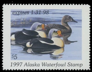 1997 Alaska State Duck Stamp Mint Never Hinged. Original Gum - Picture 1 of 1