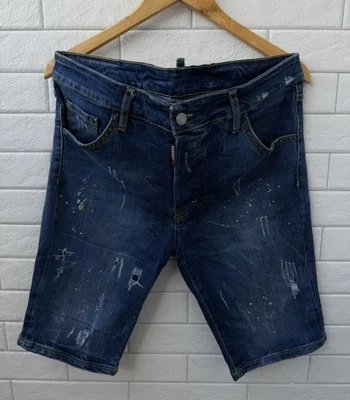Pantalones Cortos Denim Hombre Dsquared2 Azul Talla 48 Hechos en Europa Foto 1 de 4