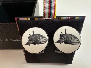 Paul Smith Vintage Ceramic Fish Cufflinks – Distinctive Design Boxed - Picture 1 of 6