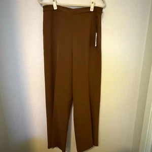 DKNY Womens Petites High-Rise Sunbaked Straight Wide Leg Pants XF2PX467 Size 14P - Picture 1 of 7