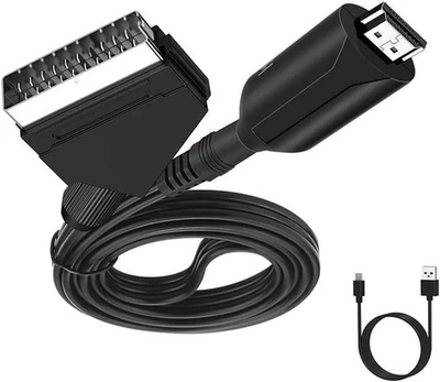 Cavo SCART a HDMI: Convertitore All in One SCART a HDMI, Adattatore Da Scart a H - Immagine 1 di 4