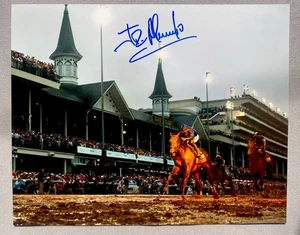 AUTOGRAFO JOCKEY JUNIOR ALVARADO FOTO 8x10 2025 KENTUCKY DERBY SOVRANITÀ #5 - Foto 1 di 1