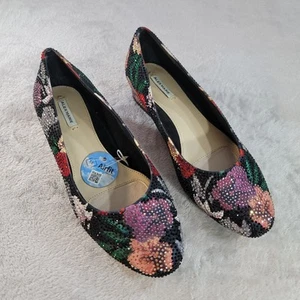 ALEX MARIE Shoes Women 7.5M Multicolor Rhinestone Low Heel Slip On Artisan Flats - Picture 1 of 10