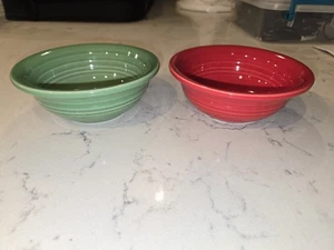 2 FIESTA Individual Fruit/Salsa Bowls, Meadow & Scarlet NEW W/tag $13 Retail Ea - Picture 1 of 6