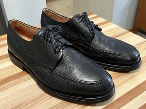 Hombres SANDRO MOSCOLONI Vineyard 3060 Puntera Dividida Zapatos de Cuero Negro Talla 12 D - Imagen 1 de 12