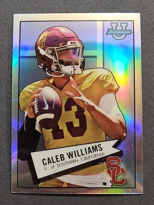 2022 Bowman University Chrome 1952 Retro #52BF-4 Caleb Williams Refractor - Image 1 of 2