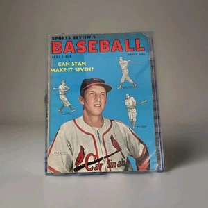 Revista de béisbol Sports Review 1953 Stan Musial cubierta MLB St Louis Cardinals  - Imagen 1 de 14