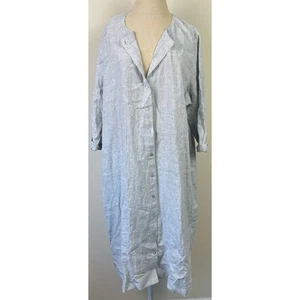 Abito donna Eileen Fisher grigio con bottoni scintillante taglia XL - Foto 1 di 3