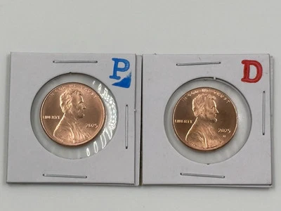 2025 PD P D ABRAHAM LINCOLN SHIELD CENT BRILLIANT UNCIRCULATED ⭐ READY 2 SHIP - Image 1 of 2